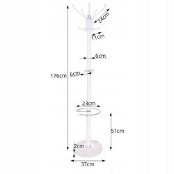 Stojanový vešiak SPRINGOS MRAMOR biely