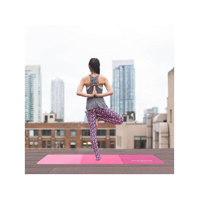 Žínenka skladacia trojdielna 180x60x5, 5 cm SPRINGOS GYMTEX ružová