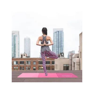 Žínenka skladacia trojdielna 180x60x5, 5 cm SPRINGOS GYMTEX ružová