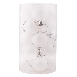 Vianočné banky perleťové - 4cm, súprava 20ks