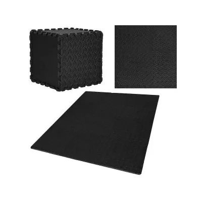 Penová puzzle podložka 30x30x1 cm súprava 12ks SPRINGOS FM0022 čierna