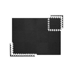 Penová puzzle podložka 30x30x1 cm súprava 12ks SPRINGOS FM0022 čierna