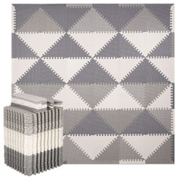 Penová puzzle podložka 186x186 cm SPRINGOS FM0023 šedo-biela