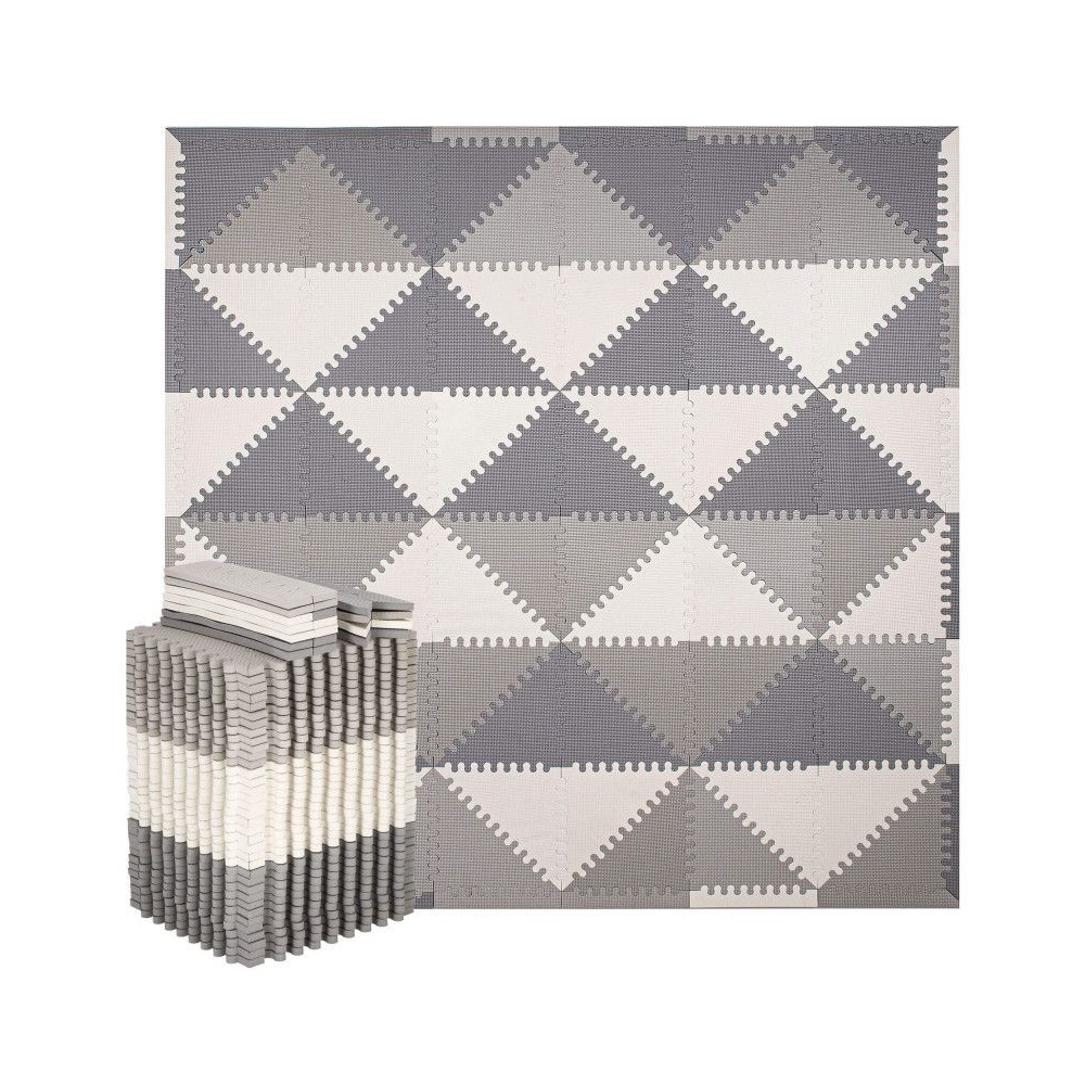 Penová puzzle podložka 186x186 cm SPRINGOS FM0023 šedo-biela