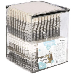 Penová puzzle podložka 186x186 cm SPRINGOS FM0023 šedo-biela