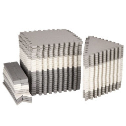 Penová puzzle podložka 186x186 cm SPRINGOS FM0023 šedo-biela