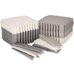 Penová puzzle podložka 186x186 cm SPRINGOS FM0023 šedo-biela