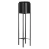 Kvetináč so stojanom 74 cm, čierny SPRINGOS COMET