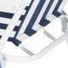 Záhradné kreslo SPRINGOS MALAGA modro-biele pruhy