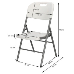 Skladacia stolička SPRINGOS RAUT GF0054 biela