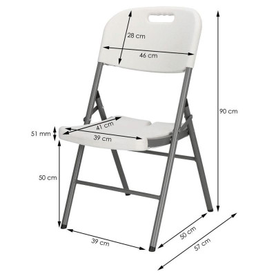 Skladacia stolička SPRINGOS RAUT GF0054 biela
