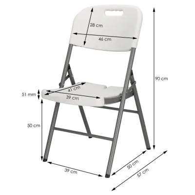 Skladacia stolička SPRINGOS RAUT GF0054 biela