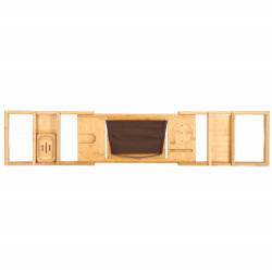 Odkladacia polica na vaňu 75-110 cm bambusová SPRINGOS HA1024