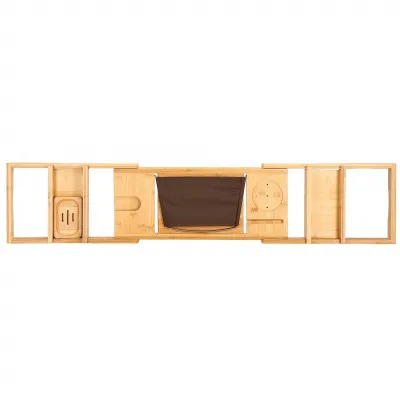 Odkladacia polica na vaňu 75-110 cm bambusová SPRINGOS HA1024