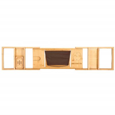 Odkladacia polica na vaňu 75-110 cm bambusová SPRINGOS HA1024