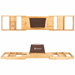 Odkladacia polica na vaňu 75-110 cm bambusová SPRINGOS HA1024