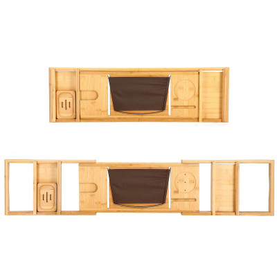 Odkladacia polica na vaňu 75-110 cm bambusová SPRINGOS HA1024