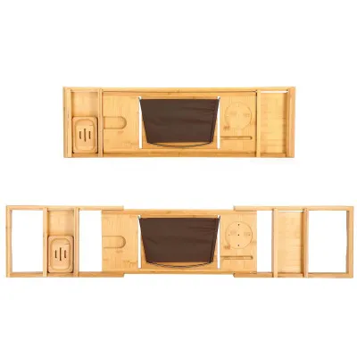 Odkladacia polica na vaňu 75-110 cm bambusová SPRINGOS HA1024