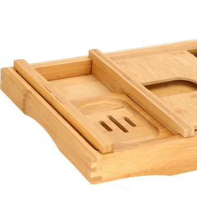 Odkladacia polica na vaňu 75-110 cm bambusová SPRINGOS HA1024