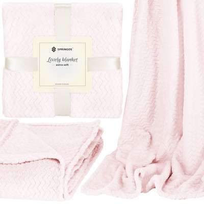 Deka 70x160 cm Springos Splendit svetlo ružová