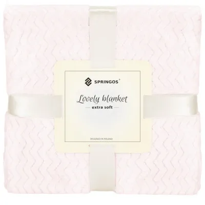 Deka 70x160 cm Springos Splendit svetlo ružová