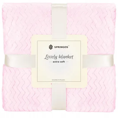 Deka 130x180 cm Springos Splendit svetlo ružová