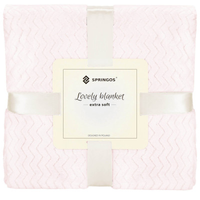 Deka 130x180 cm Springos Splendit svetlo ružová