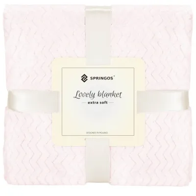 Deka 130x180 cm Springos Splendit svetlo ružová