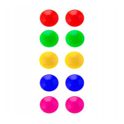 Sada farebných magnetov 30mm 10ks SPRINGOS