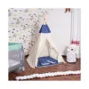 Teepee stan pre deti SPRINGOS Tmavo modrý s hviezdami
