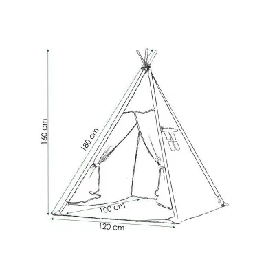 Teepee stan pre deti SPRINGOS Tmavo modrý s hviezdami