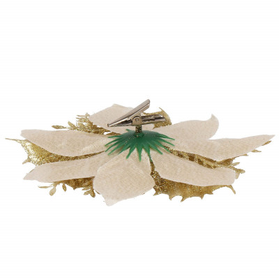 Vianočná hviezda s klipom 13x13 cm, zlatá