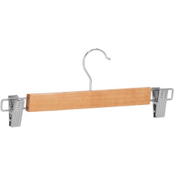 Drevené ramienka s klipmi na nohavice 32,5 cm, prírodná, sada 2ks SPRINGOS HG0055