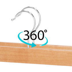 Drevené ramienka s klipmi na nohavice 32,5 cm, prírodná, sada 2ks SPRINGOS HG0055