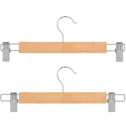 Drevené ramienka s klipmi na nohavice 32,5 cm, prírodná, sada 2ks SPRINGOS HG0055