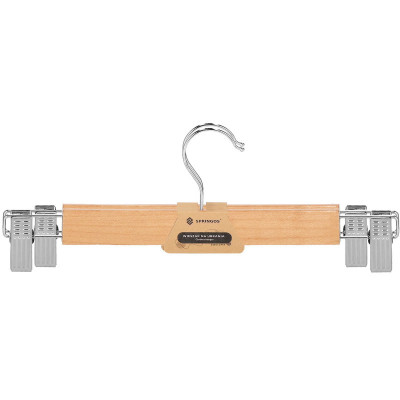 Drevené ramienka s klipmi na nohavice 32,5 cm, prírodná, sada 2ks SPRINGOS HG0055