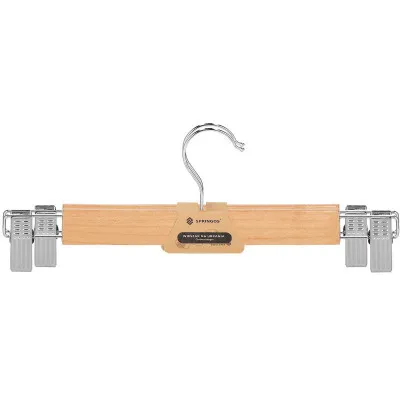 Drevené ramienka s klipmi na nohavice 32,5 cm, prírodná, sada 2ks SPRINGOS HG0055