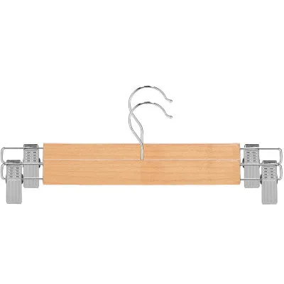 Drevené ramienka s klipmi na nohavice 32,5 cm, prírodná, sada 2ks SPRINGOS HG0055