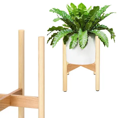 Drevený stojan na kvety 35 cm, prírodný SPRINGOS QAURTER