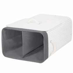 Kôš na bielizeň 100l SPRINGOS BAMBUS LAUNDRY biely