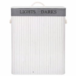 Kôš na bielizeň 100l SPRINGOS BAMBUS LAUNDRY biely