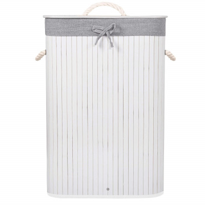 Kôš na bielizeň 72l SPRINGOS BAMBOO sivý