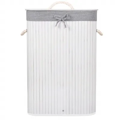 Kôš na bielizeň 72l SPRINGOS BAMBOO sivý