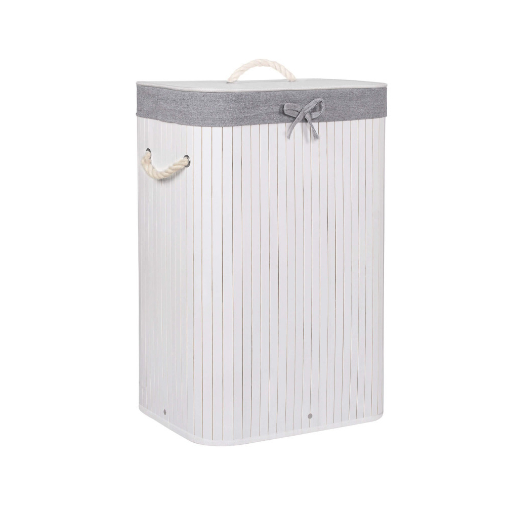 Kôš na bielizeň 72l SPRINGOS BAMBOO sivý