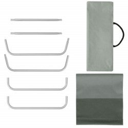 Skladacie ležadlo SPRINGOS KORFU šedé