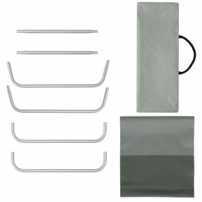 Skladacie ležadlo SPRINGOS KORFU šedé