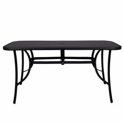 Záhradný stôl 150x90 cm SPRINGOS TOSCANA BLACK čierny