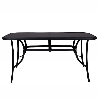 Záhradný stôl 150x90 cm SPRINGOS TOSCANA BLACK čierny