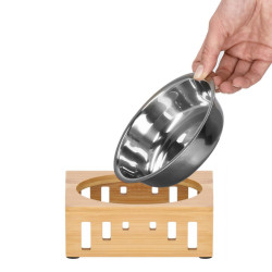 Nerezová miska so stojanom 14 cm pre psa / mačku