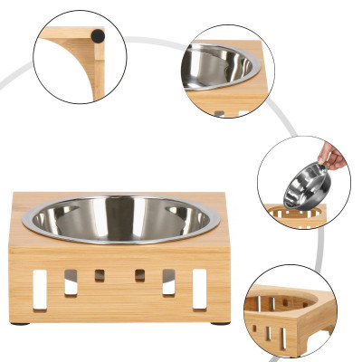 Nerezová miska so stojanom 14 cm pre psa / mačku